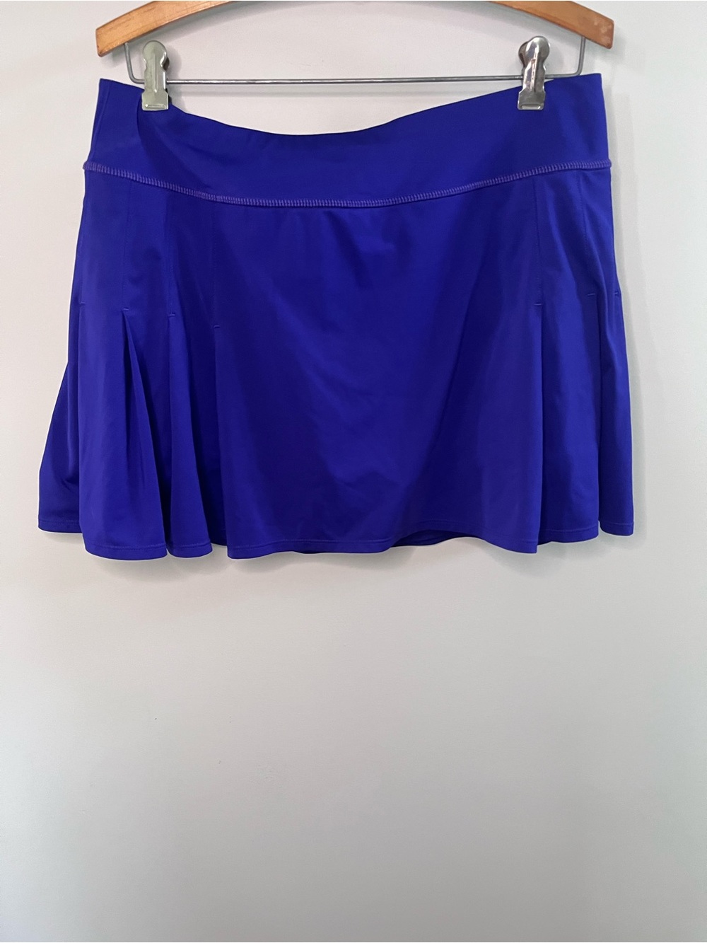 Athleta Royal Blue Pleated Athletic Skort Tennis Golf Skirt Womens Large
